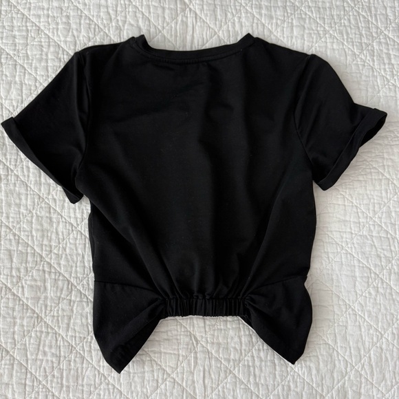 Walter Baker Black Short Sleeve Twist Tee - Picture 8 of 14